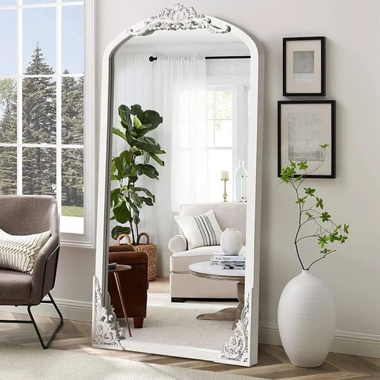 28-in-w-x-67-in-h-classic-arch-top-wood-framed-white-full-length-floor-mirror-1