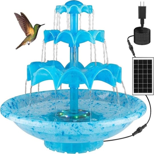 3-tier-diy-solar-fountain-bird-bath-blue-1