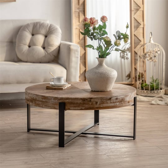 31-29modern-retro-splicing-round-coffee-tablefir-wood-table-top-with-gold-cross-legs-base-black-1