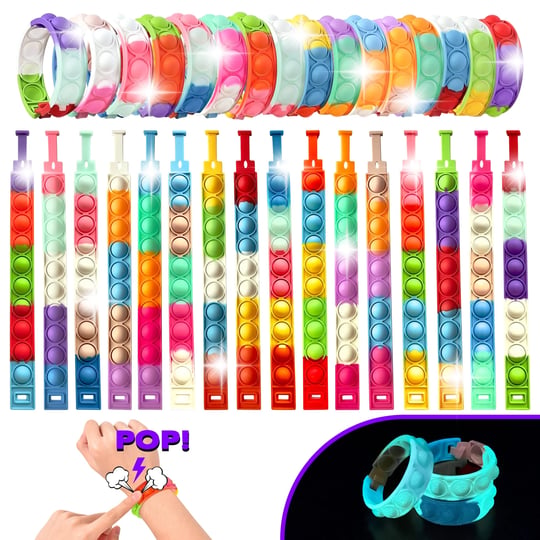 32-pcs-bracelets-glow-in-the-dark-pop-it-fidget-toy-rainbow-party-favors-anti-anxiety-stress-relief--1