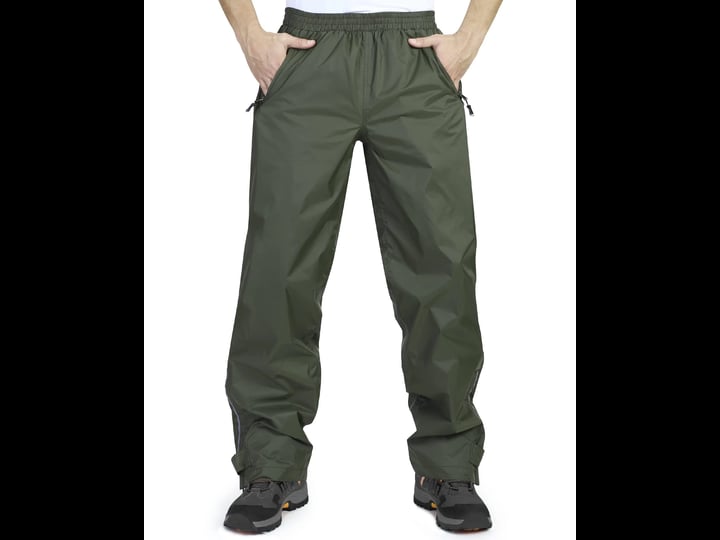 33000ft-mens-rain-pants-waterproof-rain-over-pants-windproof-outdoor-pants-for-hiking-fishing-army-g-1