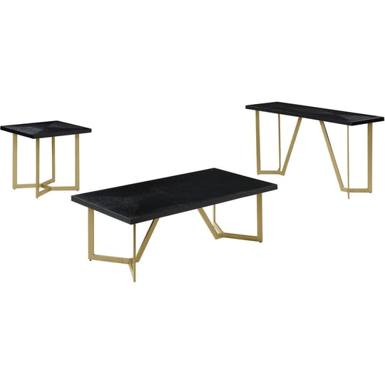 3pc-black-wood-coffee-table-set-with-gold-painted-legs-1