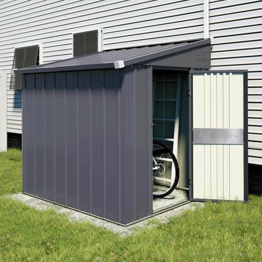 4-ft-w-x-8-ft-d-metal-storage-lean-to-shed-33-sq-ft-in-gray-1