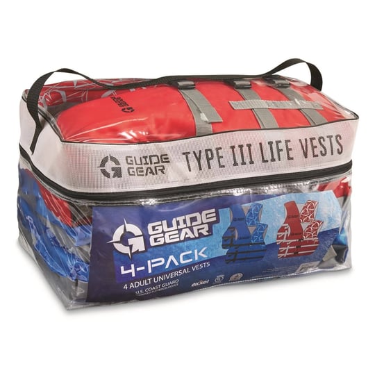 4-pack-guide-gear-universal-adult-life-vests-jackets-kayak-accessories-fishing-swim-sailing-type-iii-1