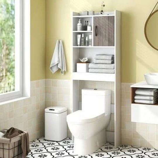 4-tier-space-saving-toilet-sorage-cabinet-with-open-shelves-white-1