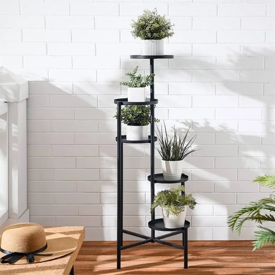 5-tier-plant-shelf-flower-stand-black-1