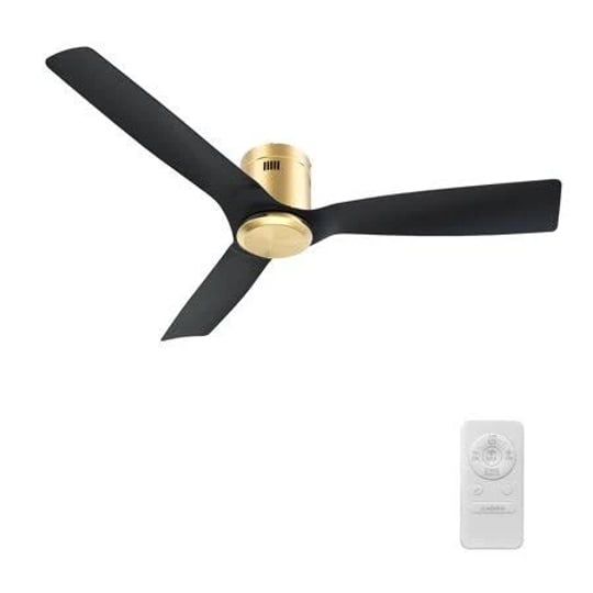 52-inch-black-and-gold-flush-mount-ceiling-fan-with-remote-no-light-low-profile-3-blade-1