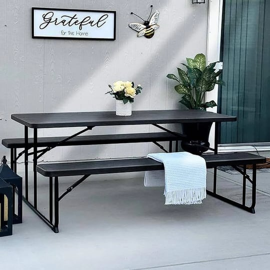 6-ft-black-rectangular-hdpe-folding-picnic-table-and-bench-with-umbrella-hole-1