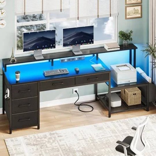 67-inch-gaming-desk-with-led-lights-and-power-outletsblack-computer-desk-with-5-fabric-drawers-and-p-1