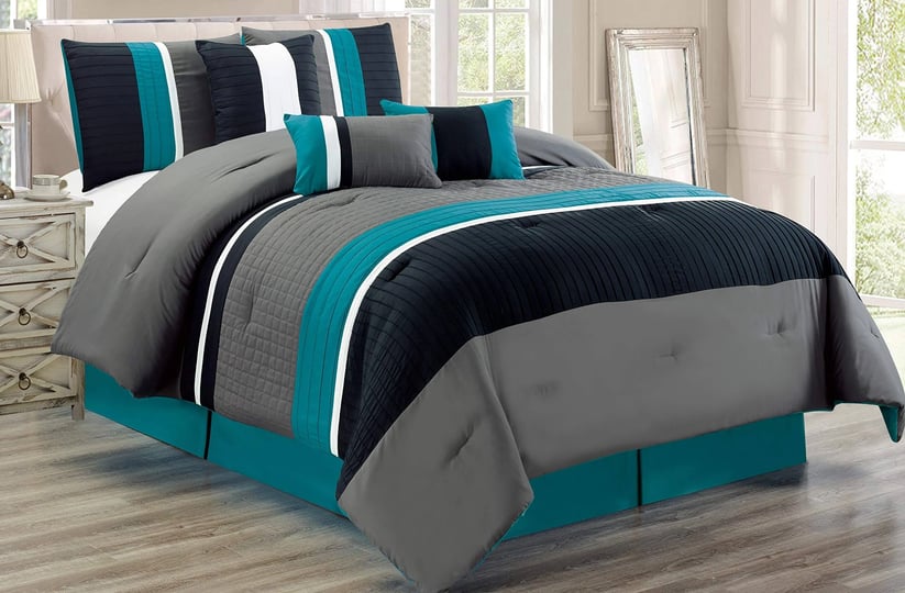 7-piece-teal-blue-grey-black-pleated-bed-in-a-bag-microfiber-comforter-set-king-size-bedding-perfect-1