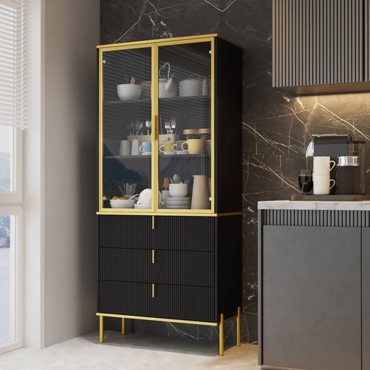 71-8in-tall-bookcase-storage-cabinet-with-glass-doorsbuffet-sideboard-black-1