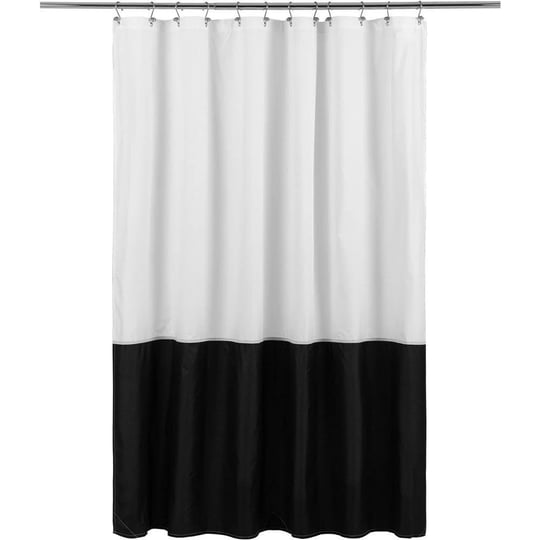 72-in-w-x-72-in-l-waterproof-fabric-shower-curtain-in-black-white-1