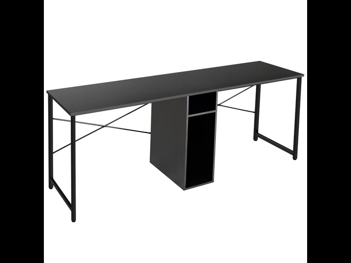 79-inch-double-workstation-desk-2-person-computer-desk-w-storage-cubes-black-1