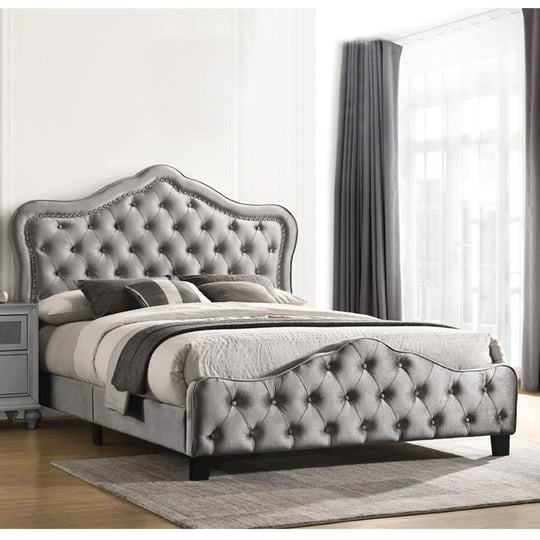 87-inch-classic-upholstered-queen-size-bed-scalloped-button-tufted-gray-1