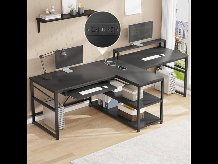 94-5-office-computer-desk-two-person-gaming-desk-storage-led-lights-black-1