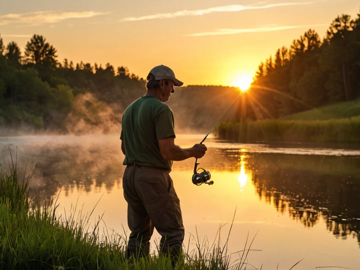 Bass-Fishing-With-Spincast-Reel-2
