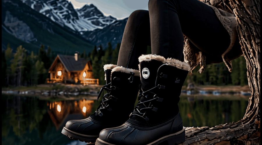 Durable Bearpaw boots in black, featuring warmth-retaining woolen construction and water-resistant coatings for versatile winter footwear.