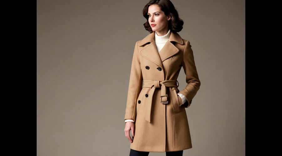 Our belt-wrapped wool coat for women combines warmth with a touch of style, featuring premium craftsmanship and classic design elements.