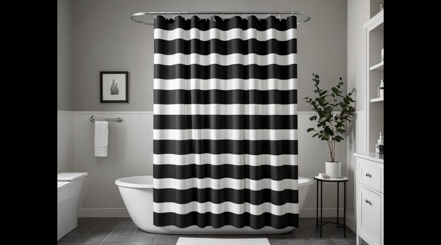 Our roundup of black and white shower curtains examines stylish options that combine elegance with practical functionality, perfect for modern bathrooms.