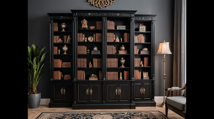 Discover the top 10 black bookcases with doors, expertly selected to enhance your home's style and storage while offering a timeless touch.