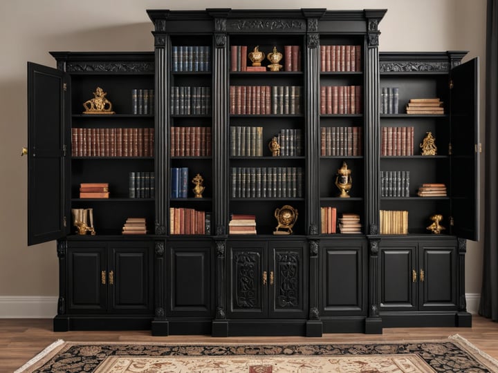 Black-Bookcase-With-Doors-3