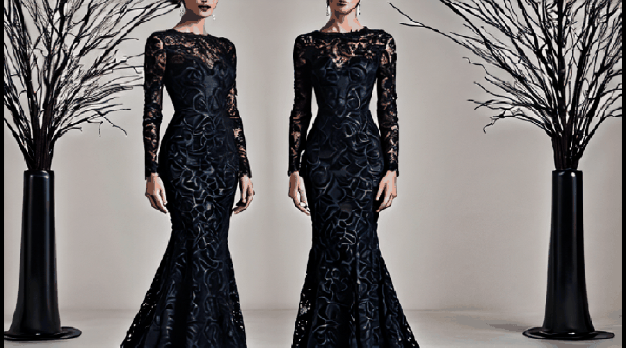 Black Lace Long Sleeve Dresses