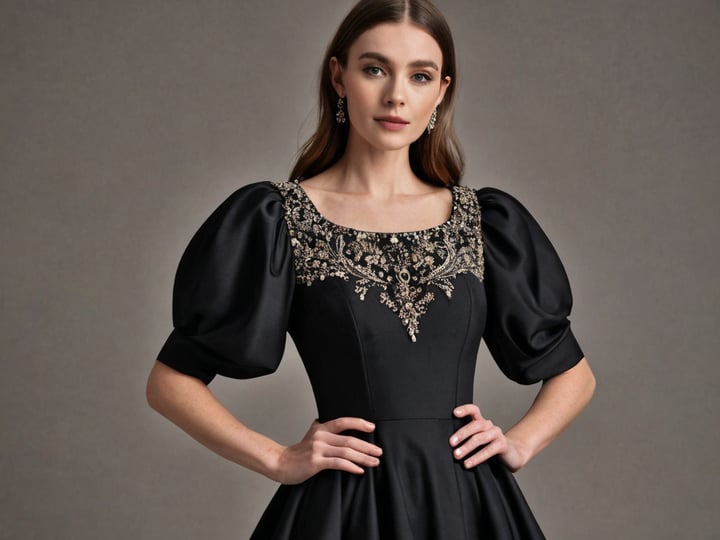 Black-Puff-Sleeve-Dress-3