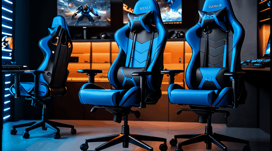 Discover our curated selection of the best blue and black gaming chairs that combine comfort, durability, and sleek design for your ultimate gaming experience. Read our comprehensive product review roundup to find the perfect chair that complements your setup and enhances your gaming performance.