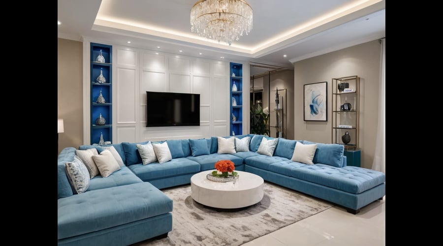 Blue sectional sofas dominate this living room roundup, offering both comfort and versatility for any family home.