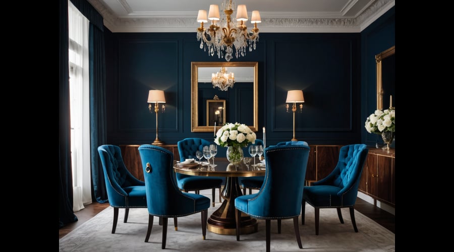Our blue velvet dining chairs blend luxurious comfort with elegant style, perfect for transforming any dining space into a showcase of sophistication.