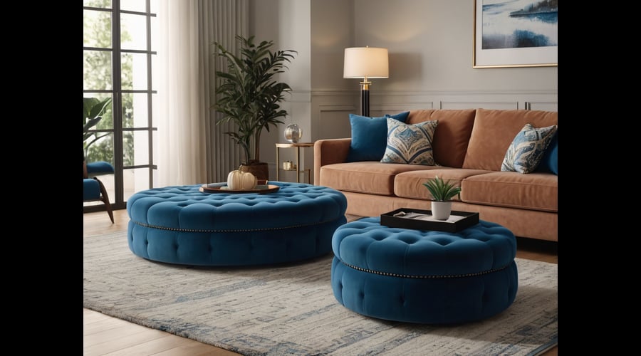 Our Blue Velvet Ottoman combines luxurious comfort with stylish appeal. Packed with our signature foam cushioning, this ottoman offers generous seating or extra storage space, featuring a plush padded top and concealed compartment.