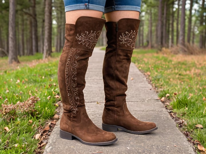 Brown-Suede-Knee-High-Boots-4