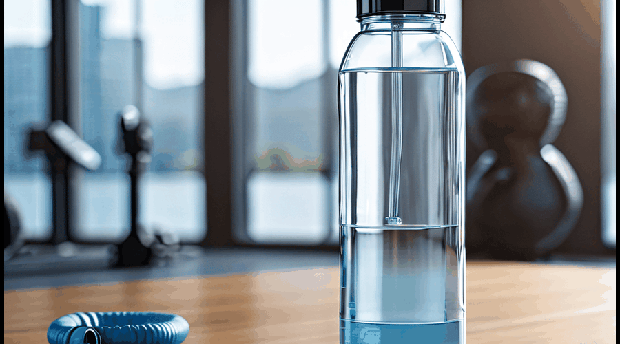 Clear Water Bottle with Straw