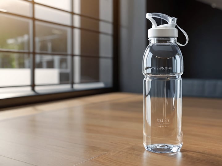 Clear Water Bottle with Straw-3