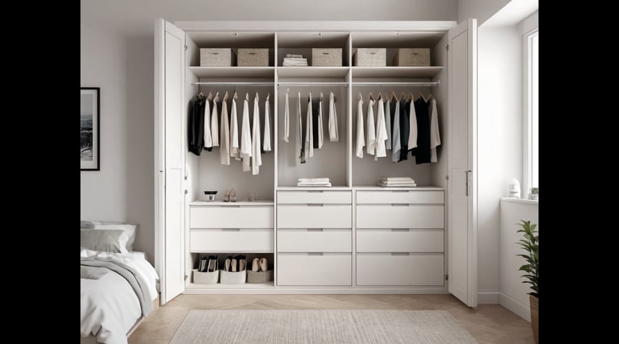 Dress up your bedroom with these stylish and practical closet dressers, featuring plenty of storage options to keep your wardrobe organized.