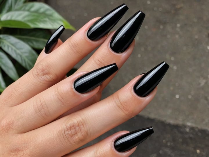 Coffin-Black-Acrylic-Nails-2