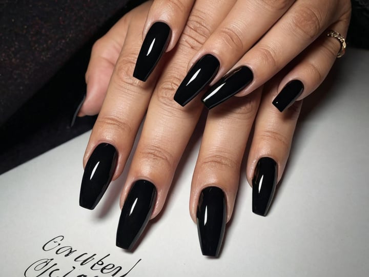 Coffin-Black-Acrylic-Nails-6