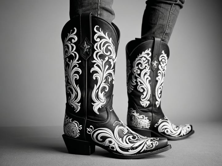 Cowboy-Boots-Black-And-White-3