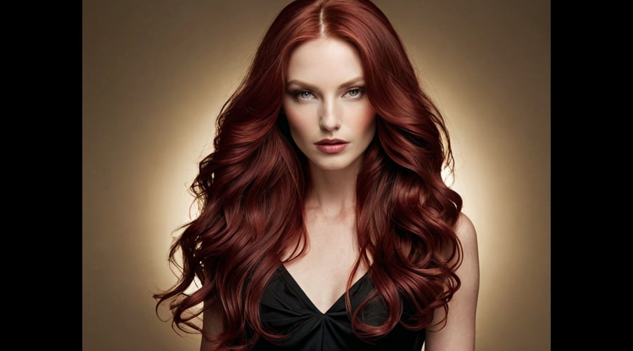 A curated selection of deep red hair color options that range from rich burgundy to vibrant crimson.