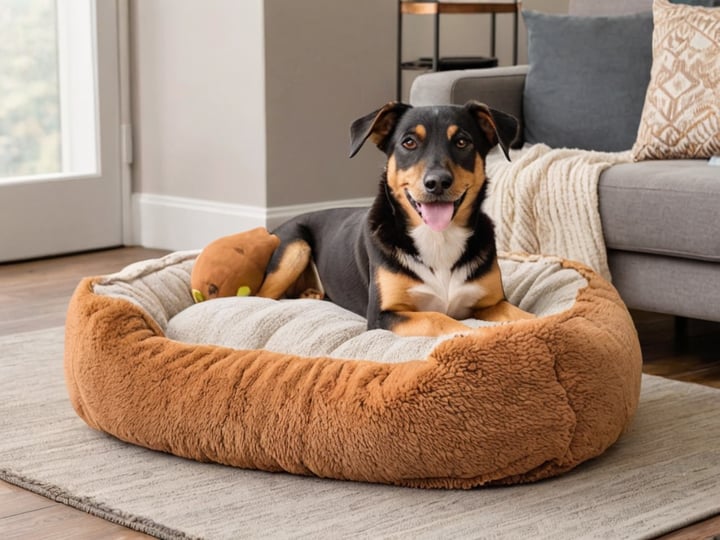Dog-Bed-With-Blanket-Attached-5