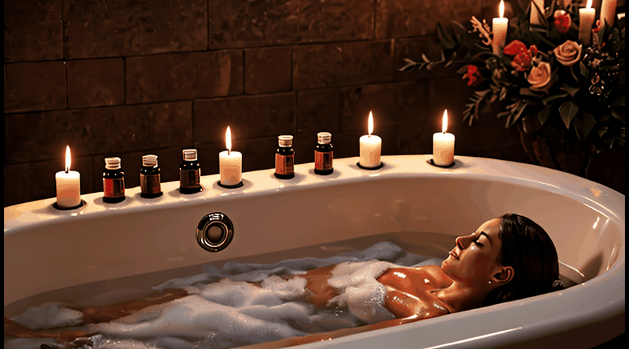 A comparison of the best essential oils for sore muscles, highlighting their pain-relieving properties when added to a bath.
