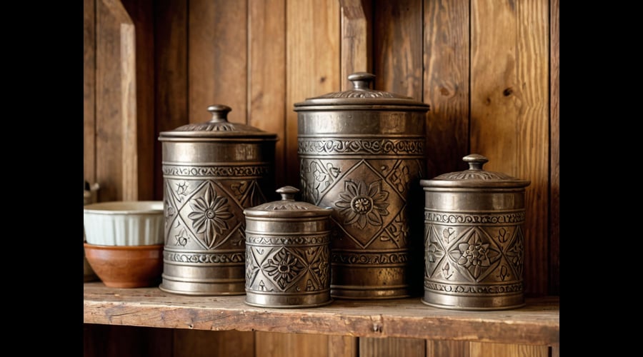 Our detailed farmhouse canister set roundup showcases durable, decorative containers that keep grains, pasta, and snacks fresh while adding a rustic touch to your kitchen.