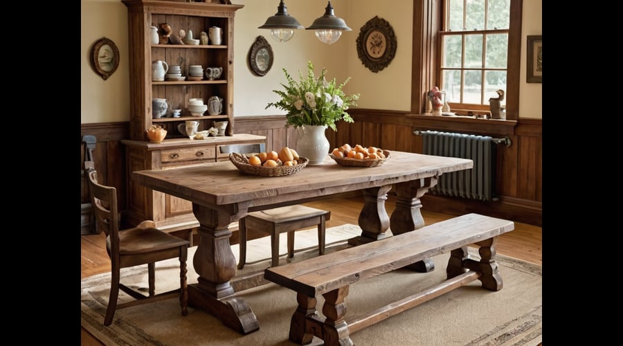 Farmhouse table with bench reviews - comparing styles, materials, and craftsmanship for country-themed dining solutions