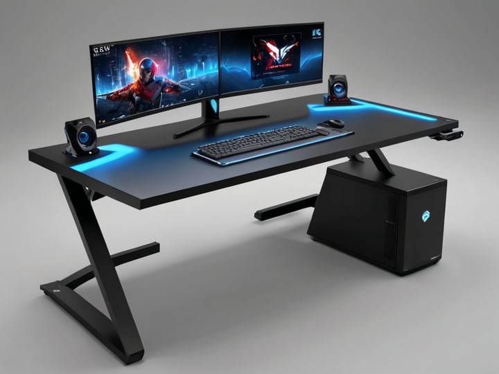 Gaming Desks With LED Lights-2