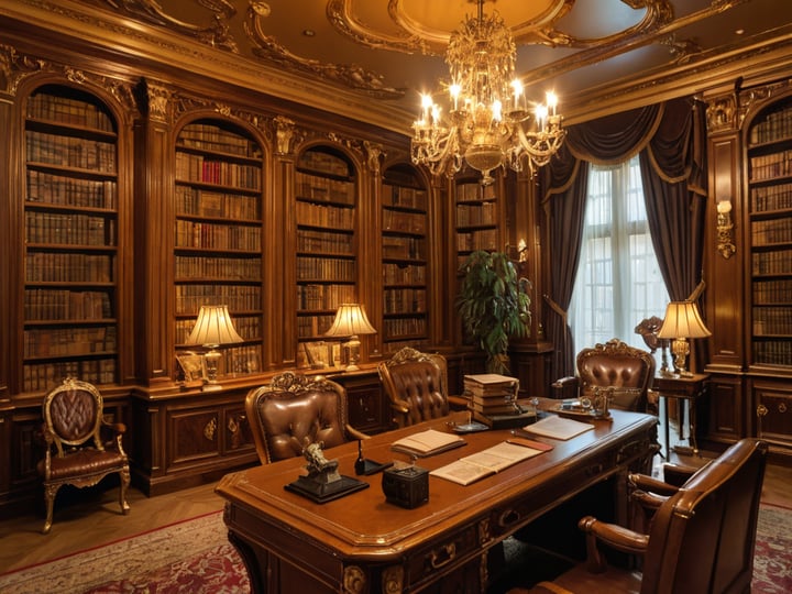 Gold-Bookcases-6