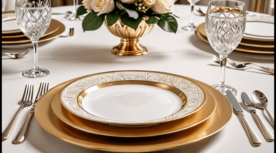 Our gold charger plates collection brings an elegant touch to any dining table. These exquisite plates combine traditional design with contemporary styling, making them perfect for both formal occasions and everyday use.