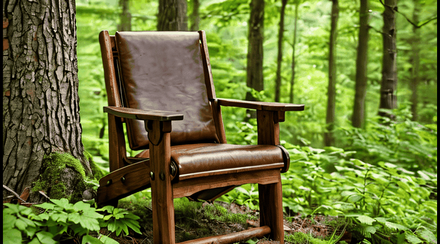 This hunting chair features a built-in gun rest for easy access and secure storage during hunts.