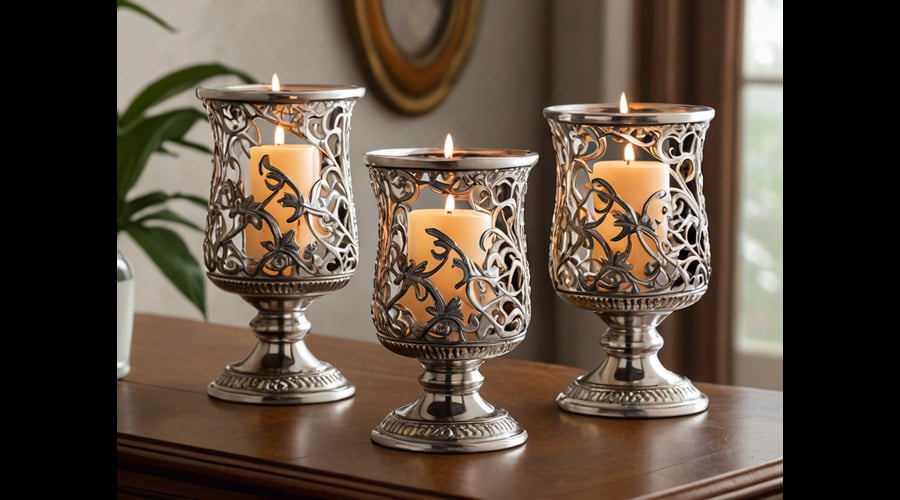 Find the perfect hurricane candle holder to elevate your indoor or outdoor space with our curated selection of elegant and practical options, featuring everything from clear glass to ornate metal designs.