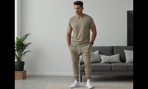 Khaki Joggers Men