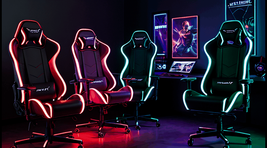 Get ready to light up your gaming space with our selection of vibrant gaming chairs, featuring built-in LED lighting and ergonomic designs. Discover the perfect chair to enhance your gaming experience and create a stunning ambiance.